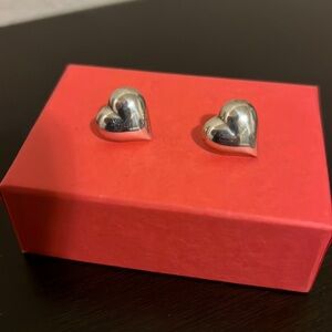 Heart-Shaped silver 80’s vintage Earring